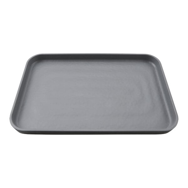 A grey rectangular GET Roca melamine tray.
