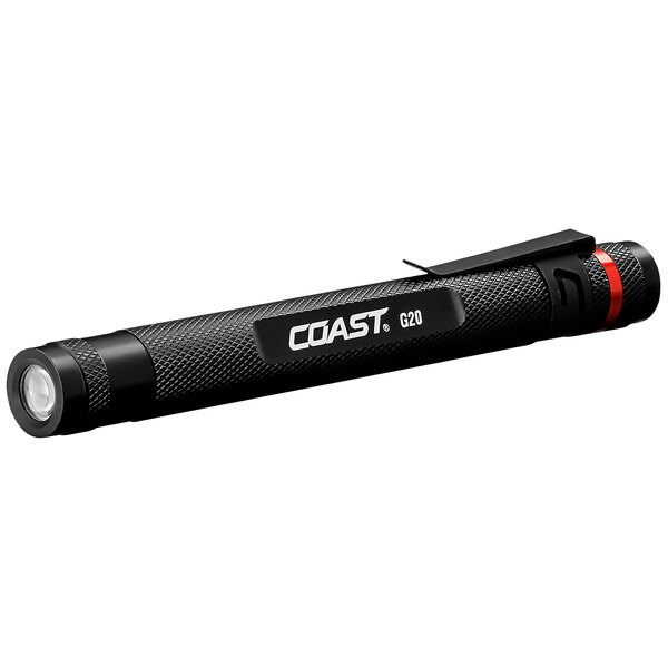 A black Coast Inspection Beam penlight with white text.