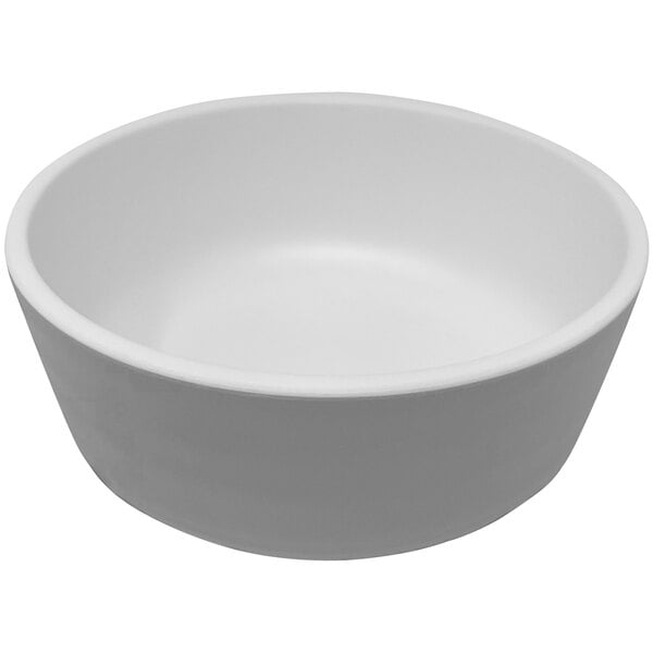 A gray GET Roca Matte melamine bowl.
