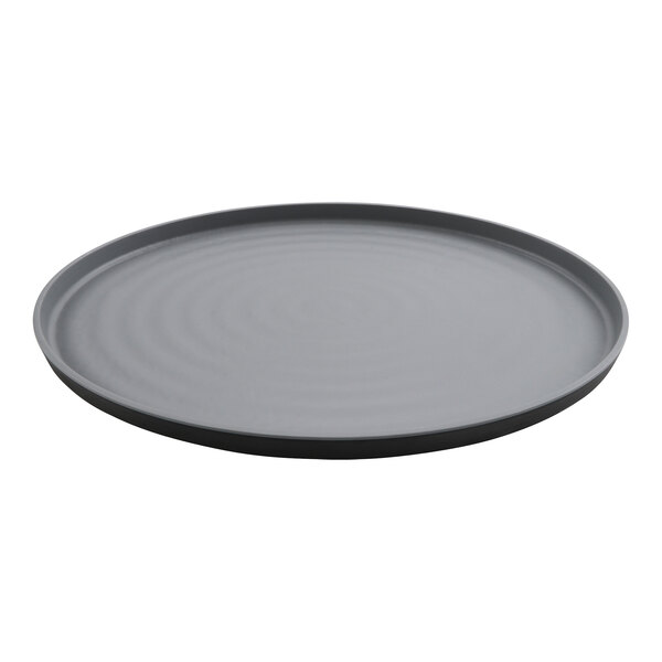 A black oval GET Roca melamine platter.