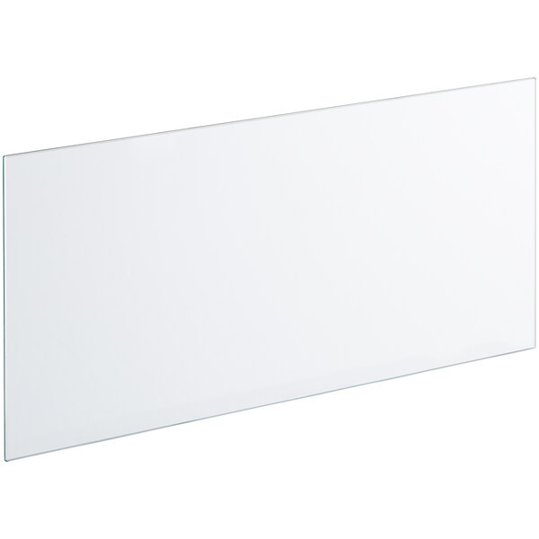 A white rectangular glass panel with a metal frame.