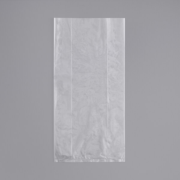 A clear plastic LK Packaging food bag.