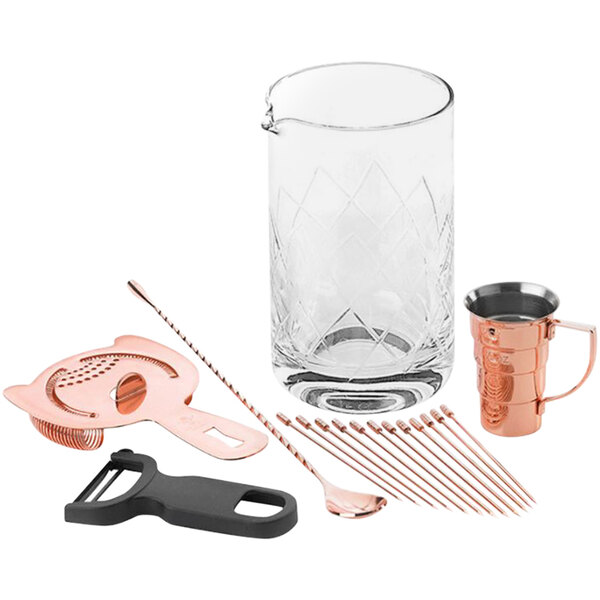 Barfly® CopperPlated Stirred Martini 6Piece Cocktail Tool Kit M37139CP