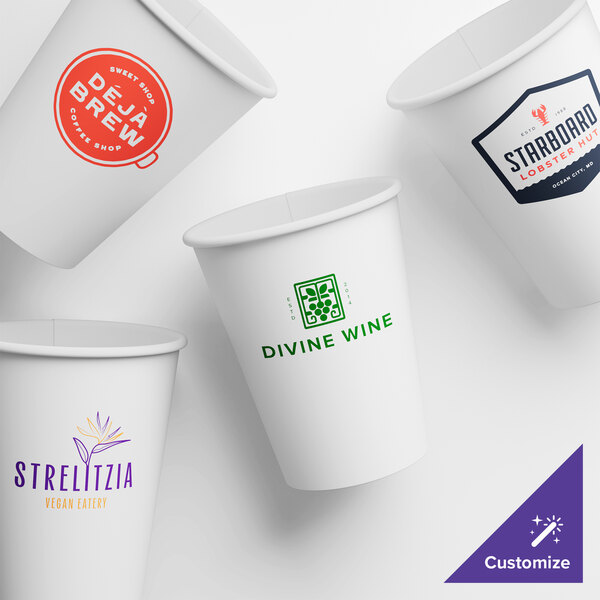 Customizable 12 oz. Paper Cold Cup - 700/Case