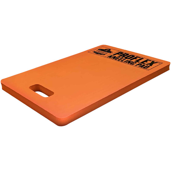 An orange Ergodyne foam kneeling pad with the word ProFlex on it.