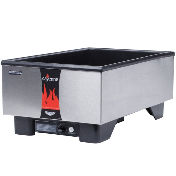 Vollrath 71001 Cayenne Full Size Countertop Warmer with Stainless Steel Exterior - 120V, 700W