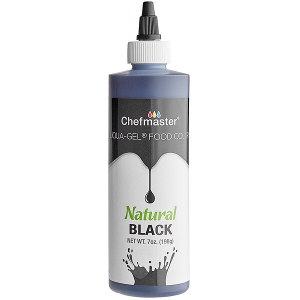 Chefmaster Natural Black LiquaGel Food Coloring 7 oz.