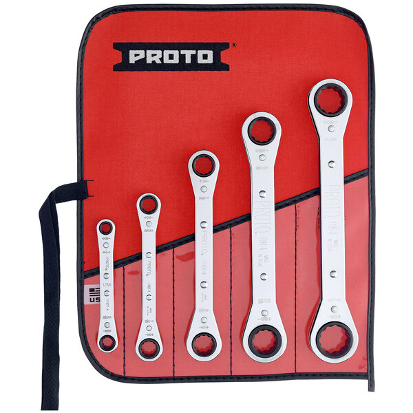 Proto® J1190A 5Piece Ratcheting Box Wrench Set 12 Point