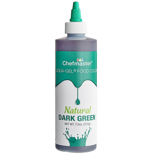 Chefmaster Natural Dark Green LiquaGel Food Coloring 7.5 oz.