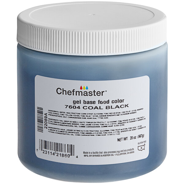Chefmaster Coal Black Gel Food Coloring 20 oz.