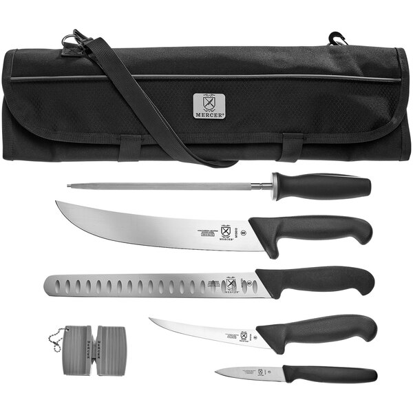 Mercer Culinary BPX® 7Piece BBQ Competition Knife Roll Set M13750