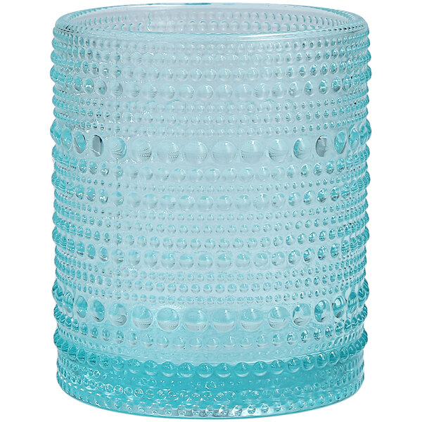 Fortessa Jupiter 10 oz. Pool Blue Rocks / Double Old Fashioned Glass