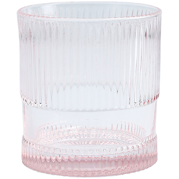 Fortessa NoHo 9.85 oz. Pink Rocks / Double Old Fashioned Glass 4/Case