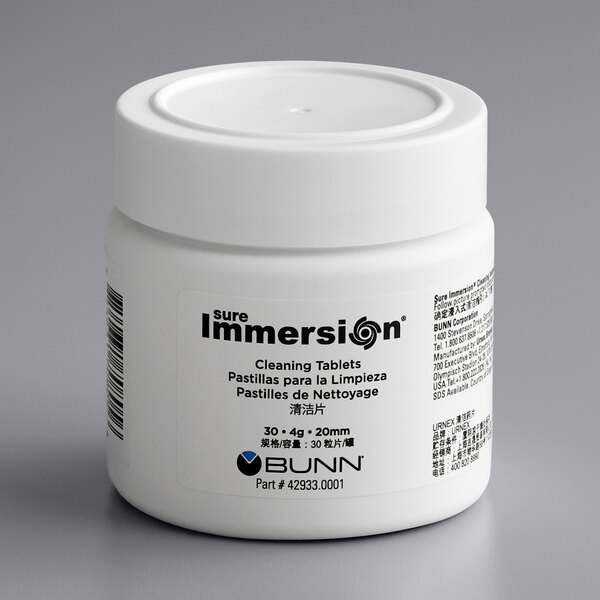 Bunn 42933.0001 Cleaning Tablets for Sure Immersion Brewers