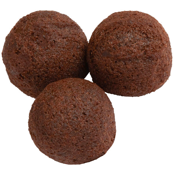 A group of Rich's chocolate cake donut holes.