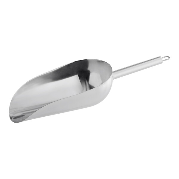 Choice 30 oz. Heavy Duty One-Piece Stainless Steel Scoop