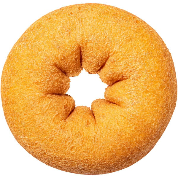 A Rich's plain cake donut ring with a hole in the middle.