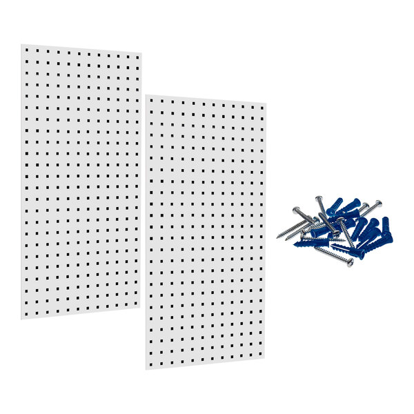 Triton Products 18" x 36" White Steel LocBoard - 2/Pack