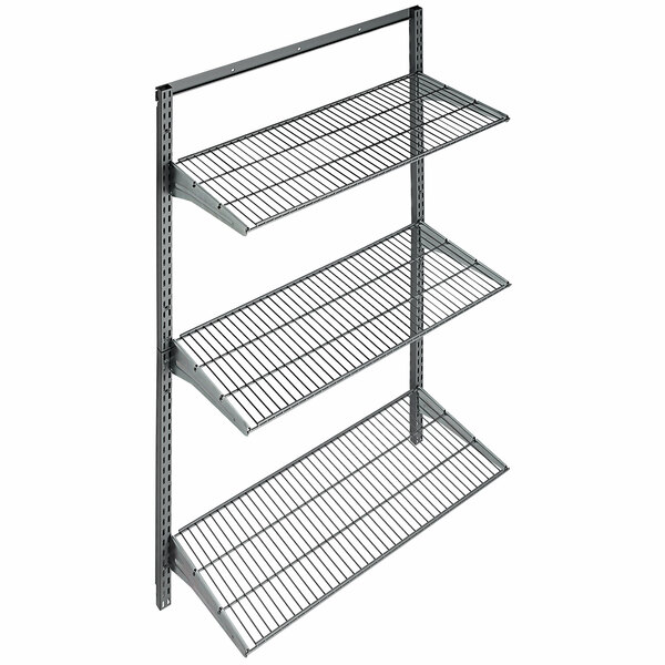 Triton Products 33" x 14 1/2" x 63" Wire 3Shelf Modular Wall Mount Storage