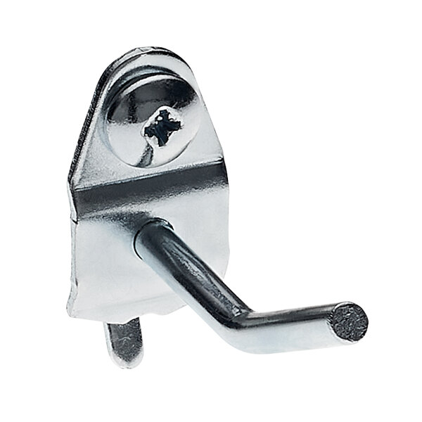Triton Products 1- inch Single Rod Steel Pegboard Hook, 30-Degree Bend, 10pk, Silver