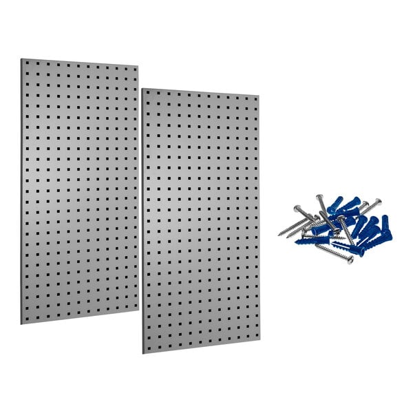 Triton Products 18" x 36" Gray Steel LocBoard - 2/Pack