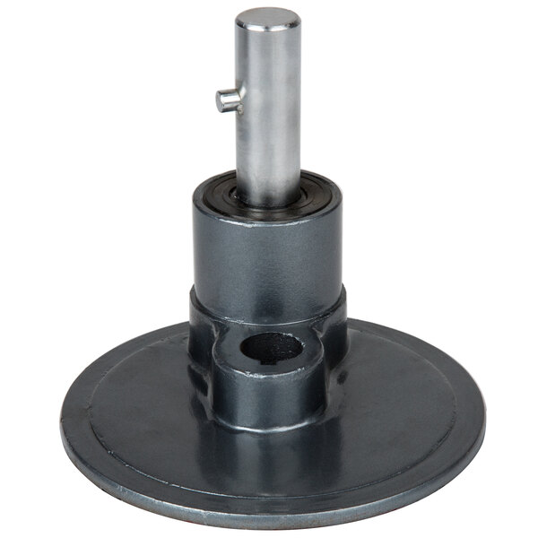 An Avantco planetary assembly with a metal cylinder and round metal base.