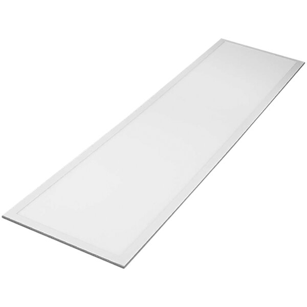 A rectangular white LED troffer with a frosted panel.