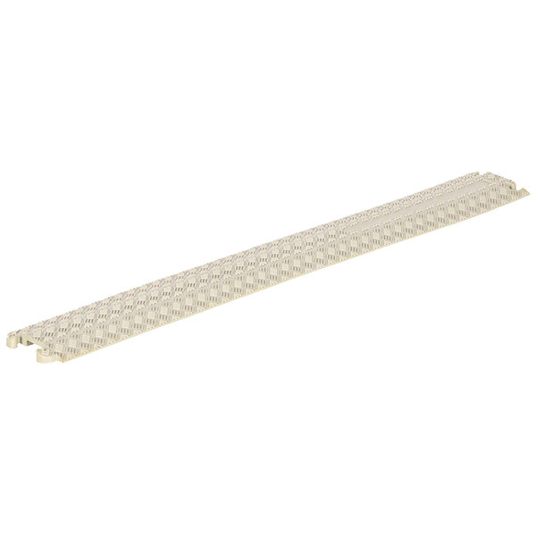 A beige rubber strip with holes.