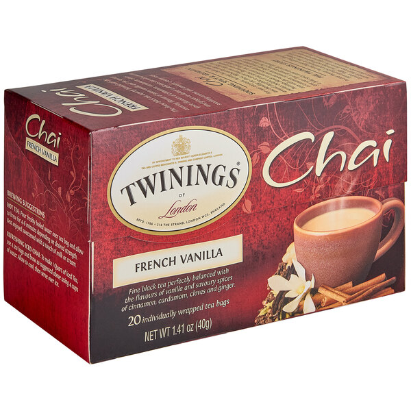 Twinings French Vanilla Chai Tea Bags 20/Box