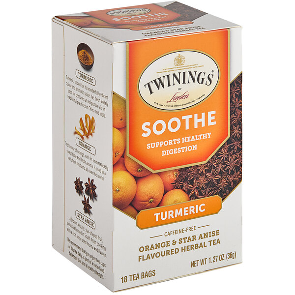Twinings Soothe Turmeric, Orange & Star Anise Herbal Tea Bags 18/Box