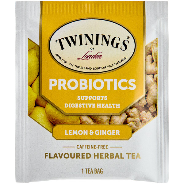 Twinings Probiotics Lemon & Ginger Herbal Tea Bags 18/Box