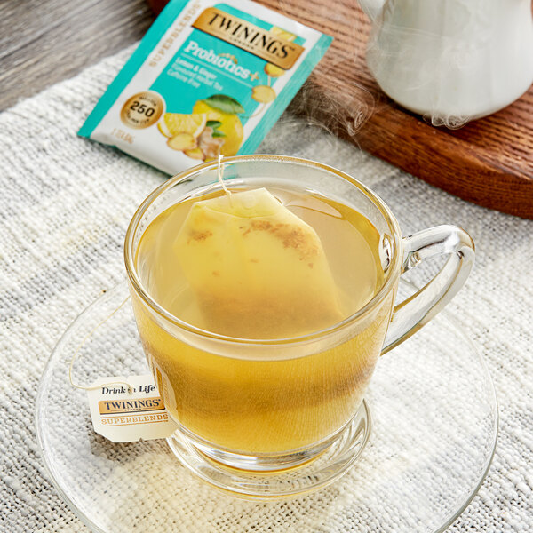 Twinings Probiotics Lemon & Ginger Herbal Tea Bags 18/Box