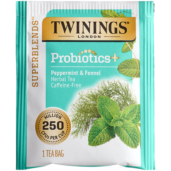 Twinings Probiotics Peppermint & Fennel Herbal Tea Bags 18/Box