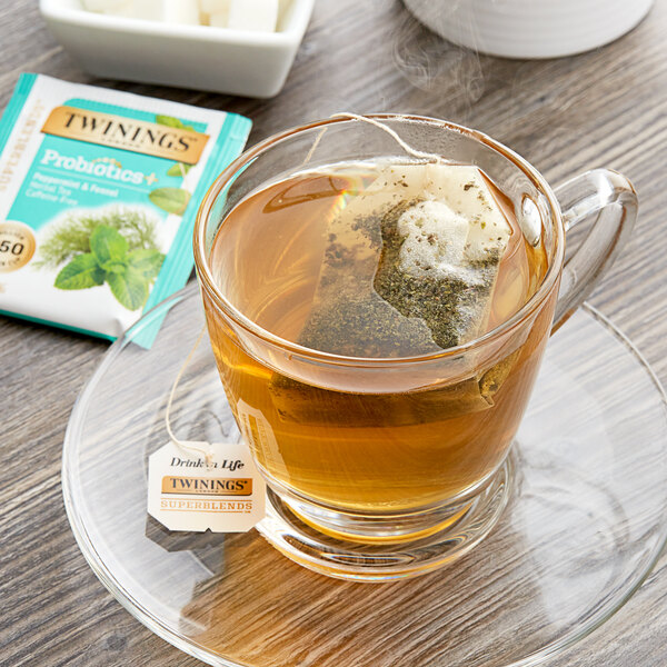 Twinings Probiotics Peppermint & Fennel Herbal Tea Bags 18/Box