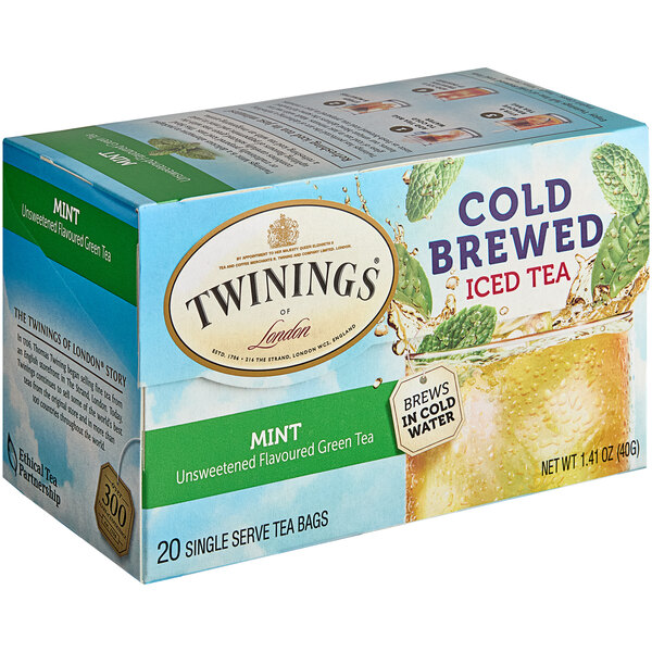 Twinings Green Tea with Mint Cold Brewed Iced Tea Bags 20/Box