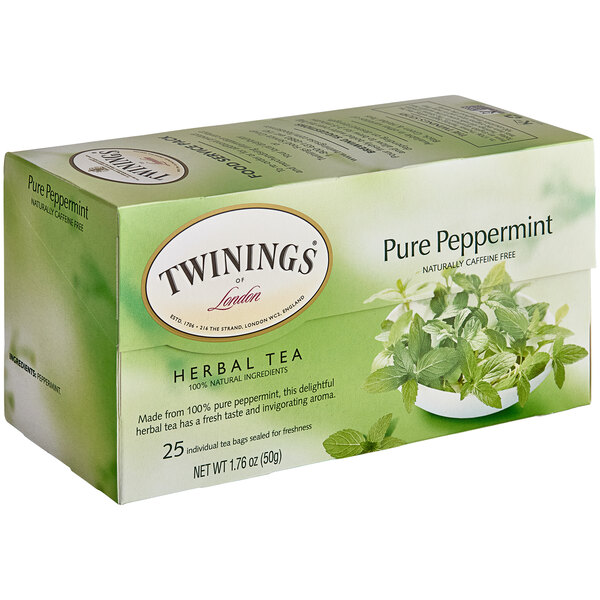 Twinings Pure Peppermint Herbal Tea Bags 25/Box