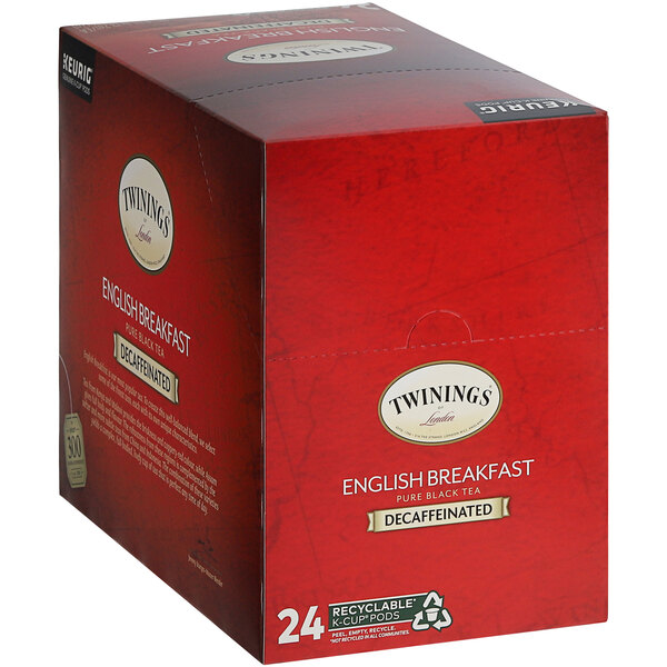 Twinings English Breakfast Decaffeinated Tea Single Serve Keurig® KCup® Pods 24/Box