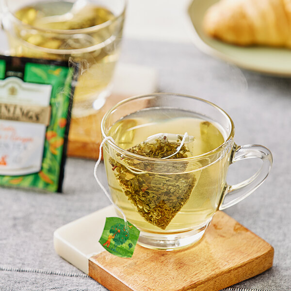 Twinings Green Exotic Mango & Ginger Large Leaf Pyramid Tea Sachets