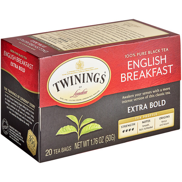 Twinings English Breakfast Extra Strong Tea Bags 20/Box