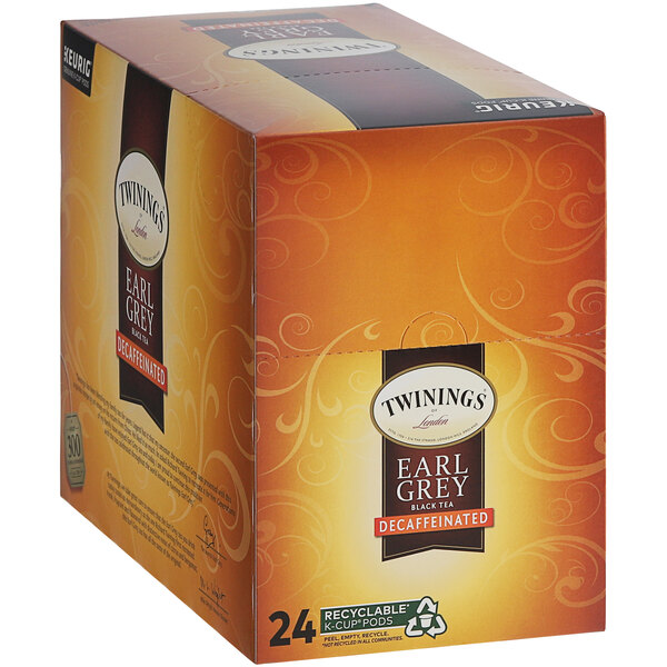 Twinings Earl Grey Decaffeinated Tea Single Serve Keurig® KCup® Pods 24/Box