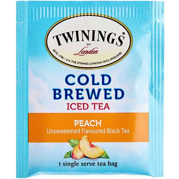 Twinings Peach Cold Brewed Iced Tea Bags 20/Box