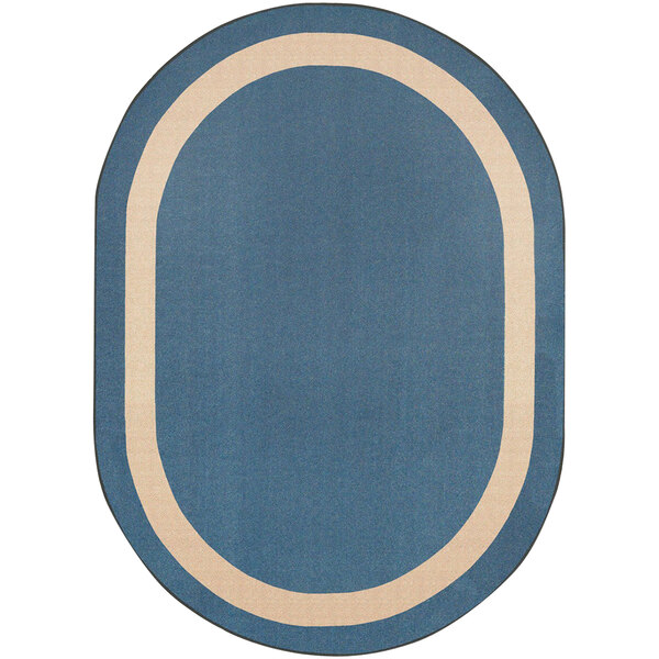 Joy Carpets Kid Essentials Portrait 7' 8" x 10' 9" Seaside Oval Area Rug