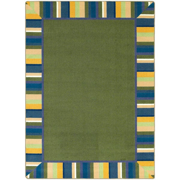 Joy Carpets Kid Essentials Clean Green Bold Rectangle Area Rug