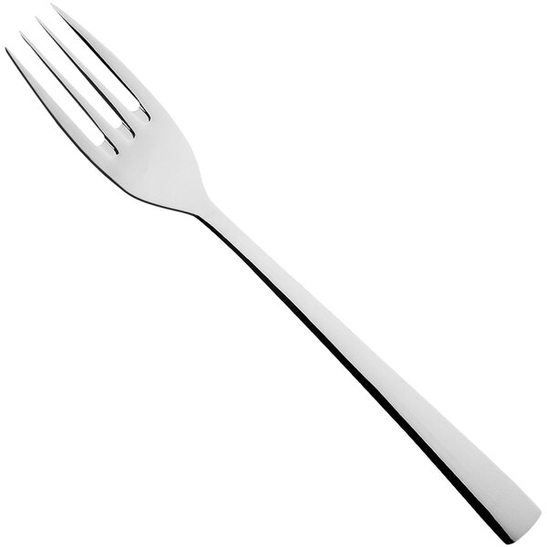 A Sola Capri stainless steel dessert fork with a silver handle.
