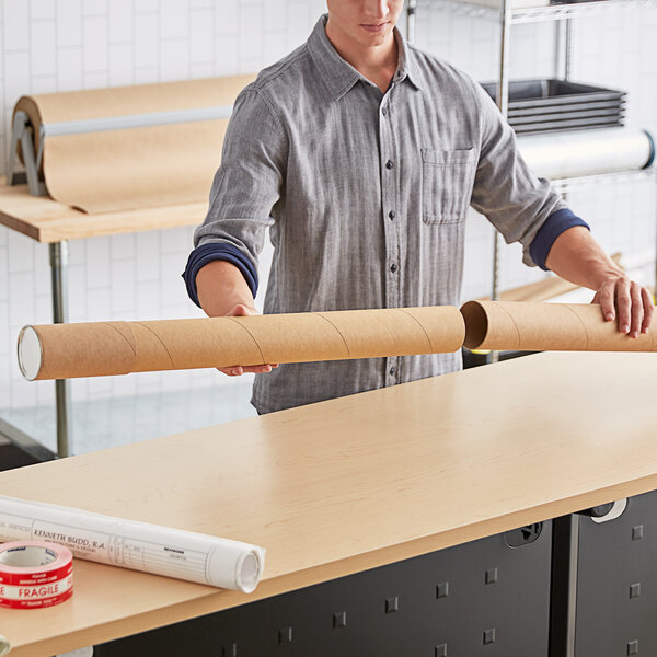 Lavex 3" x 30" Kraft Telescoping Mailing Tube 24/Case