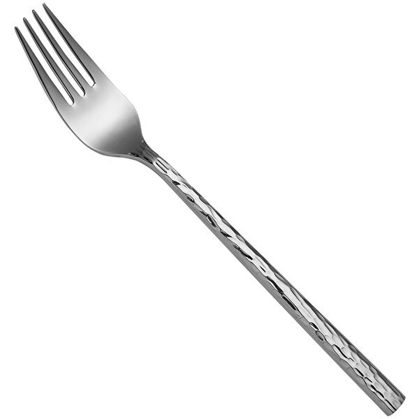 A Sola stainless steel table fork with a textured silver handle.