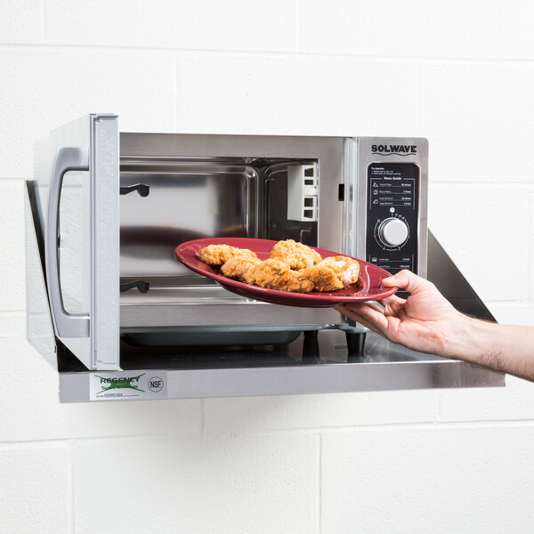 Solwave Stainless Steel Commercial Microwave with Dial Control - 120V, 1000W