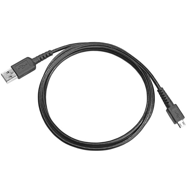 A black Zebra USB A to Micro B cable.