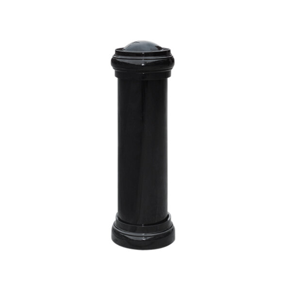 A black steel cylinder with a round top.