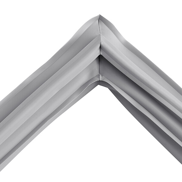 A white gasket with a curved corner.